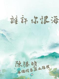 谁许你恨海情天