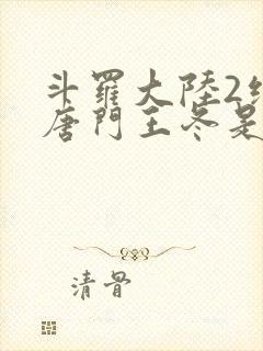 斗罗大陆2绝世唐门王冬是男还是女