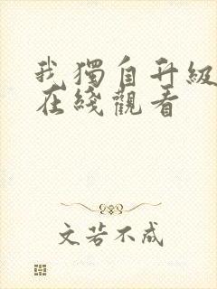 我独自升级小说在线观看