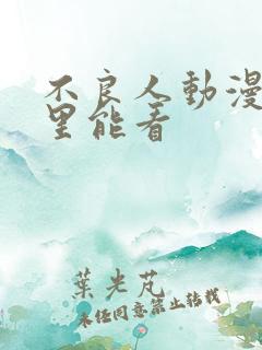 不良人动漫在哪里能看