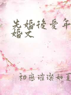 先婚后爱年代军婚文