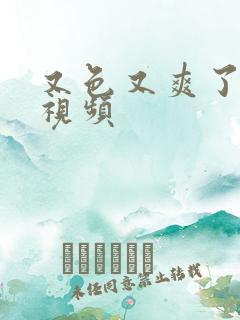 又色又爽了又黄视频