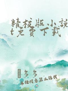 精校版小说txt免费下载