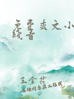 免费爽文小说在线看