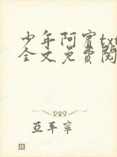 少年阿宾txt全文免费阅读小说