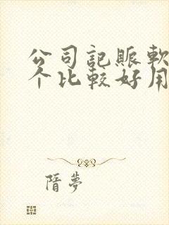 公司记账软件哪个比较好用