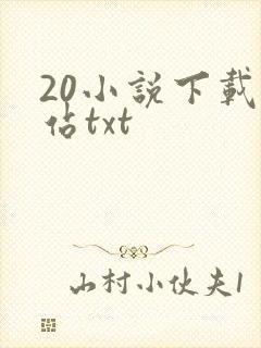 20小说下载网站txt