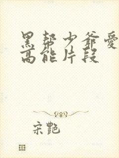 黑帮少爷爱上我高能片段