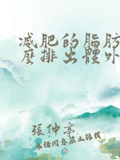 减肥的脂肪是怎么排出体外的