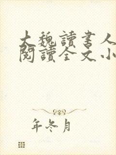 大魏读书人免费阅读全文小说