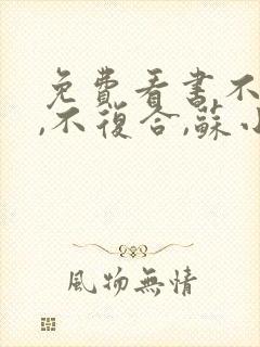 免费看书不原谅,不复合,苏小姐独美