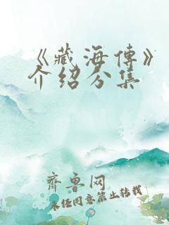 《藏海传》剧情介绍分集