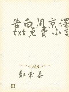 告白周京泽许随 txt免费小说