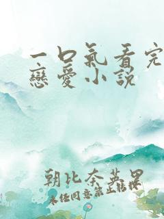 一口气看完甜文恋爱小说