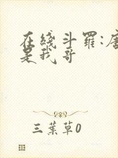 在线斗罗:唐三是我哥