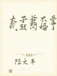 太子爷不爱我那我就闪婚了苏软晏听南全集