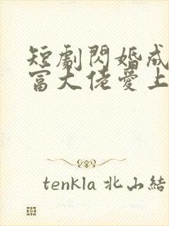 短剧闪婚成宠首富大佬爱上我免费观看