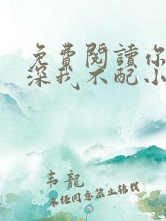 免费阅读你的情深我不配小说