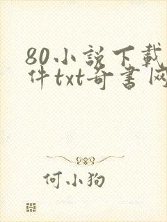 80小说下载软件txt奇书网