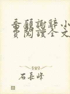 乔愿谢辞小说免费阅读全文