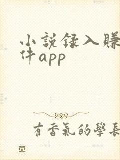 小说录入赚钱软件app