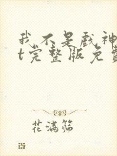 我不是戏神txt完整版免费下载