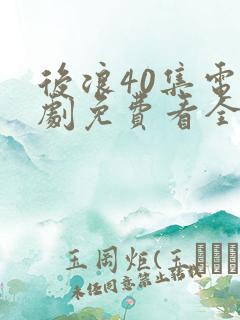 后浪40集电视剧免费看全集在线观看