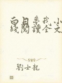 白日梦我小说在线阅读全文免费