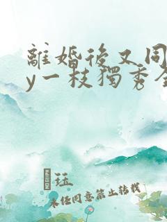 离婚后又同居by一枝独秀全文阅读