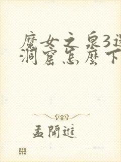 魔女之泉3迷雾洞窟怎么下去