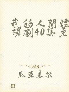 我的人间烟火电视剧40集免费观看