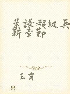 叶谦超级兵王最新章节