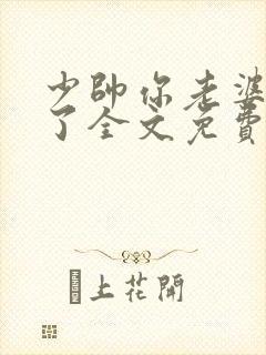 少帅你老婆又跑了全文免费阅读你