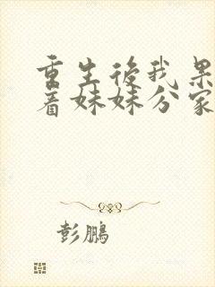 重生后我果断带着妹妹分家