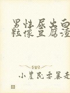 男性尿出白色颗粒像豆腐渣