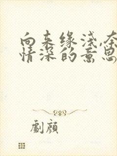 向来缘浅,奈何情深的意思