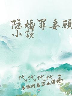 隐婚罪妻顾霆深小说