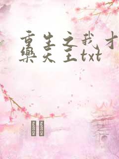 重生之我才是娱乐天王txt