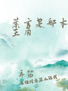 叶玄是哪本小说主角