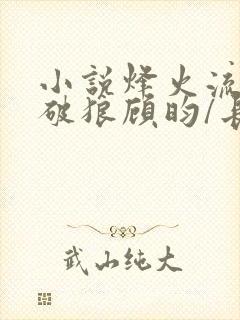 小说烽火流金杀破狼顾昀/长庚作者