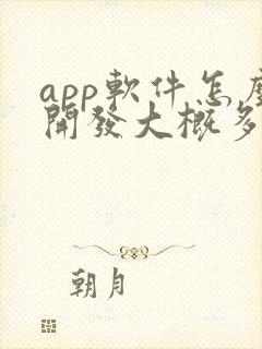 app软件怎么开发大概多少钱