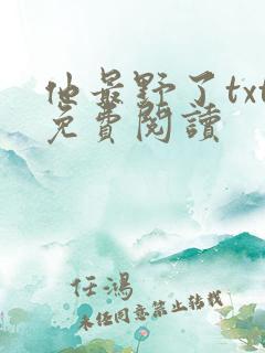 他最野了txt免费阅读