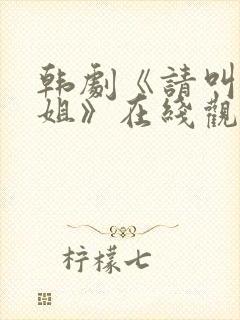 韩剧《请叫我姐姐》在线观看