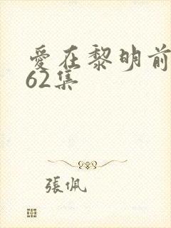 爱在黎明前升起62集