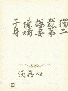 千亿总裁独宠替身娇妻第二季