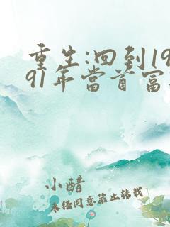 重生:回到1991年当首富听书完整版