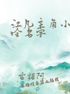 江凡主角小说叫啥名字