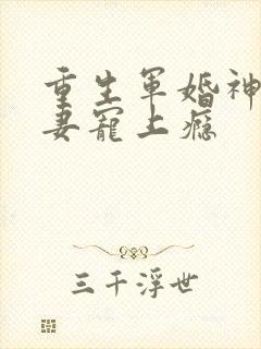 重生军婚神医娇妻宠上瘾