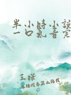 半小时小说推文一口气看完