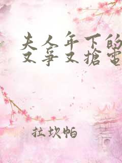 夫人年下的保镖又争又抢电视剧